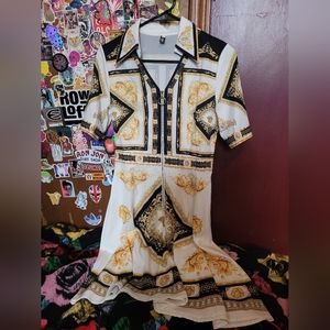 Greek Style Zip Up Dress